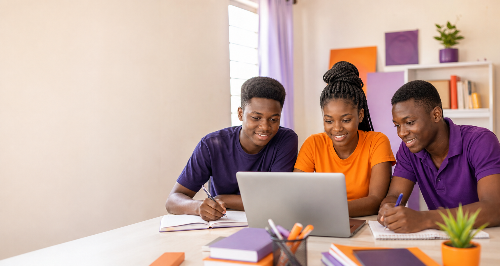 Ghanaian SHS student attending online class